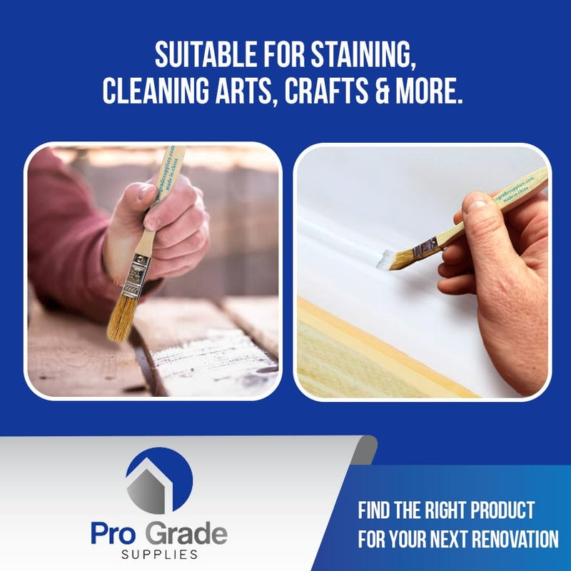 Pro-Grade Pro Grade - Chip Paint Brushes - 96 Ea 1/2 Inch Chip Paint Brush Light Brown - Image 3